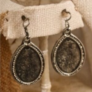 Elegant Black and Silver Drop Earrings